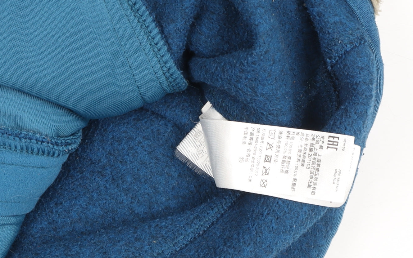 Quechua Women's Blue Hooded Fleece Jacket Size 12 Regular
