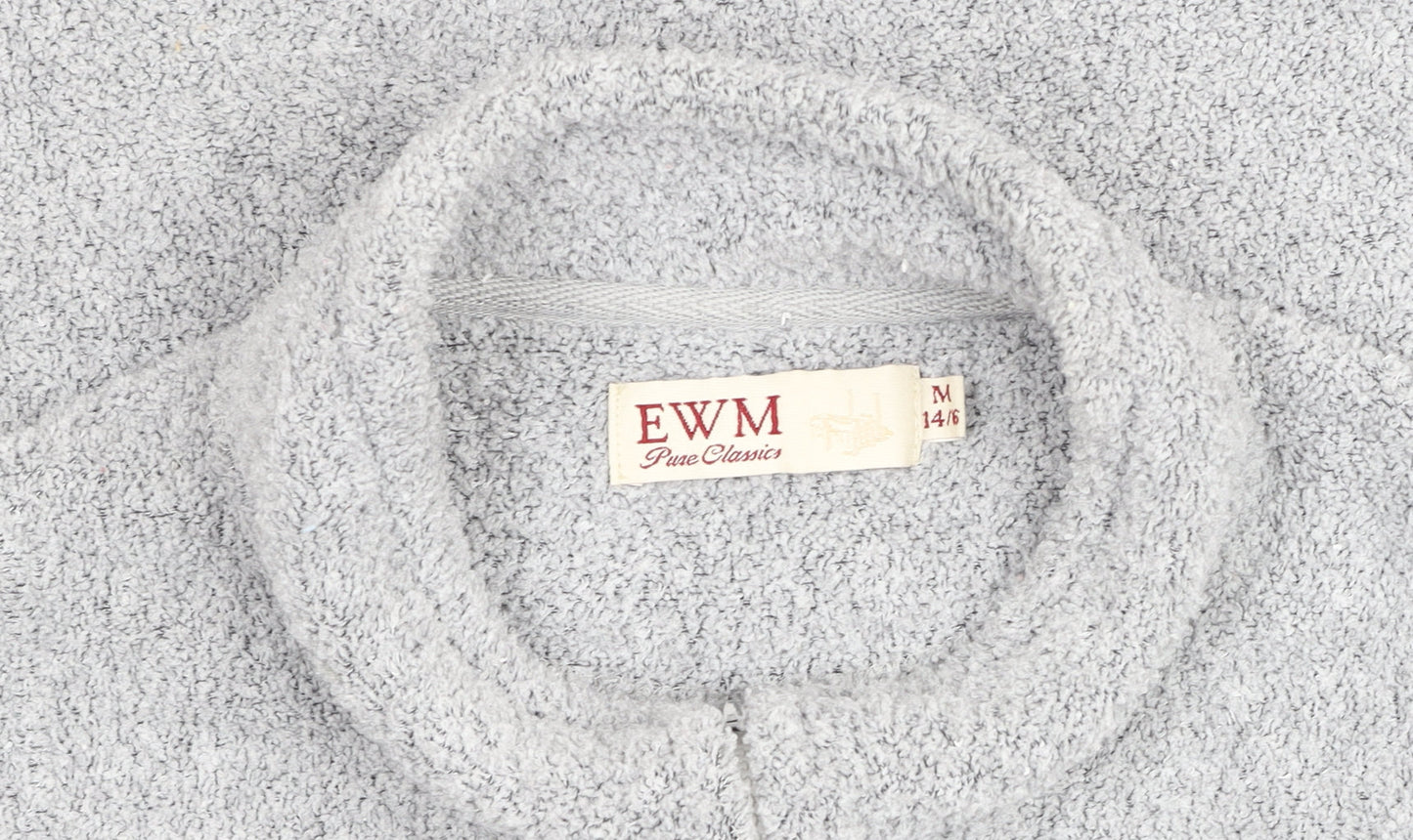 EWM Mens Grey Fleece Bodywarmer Waistcoat M Full Zip Pockets