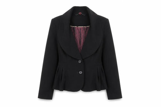 Betty Jackson Black Women's Size 12 Shawl Lapel Blazer Jacket