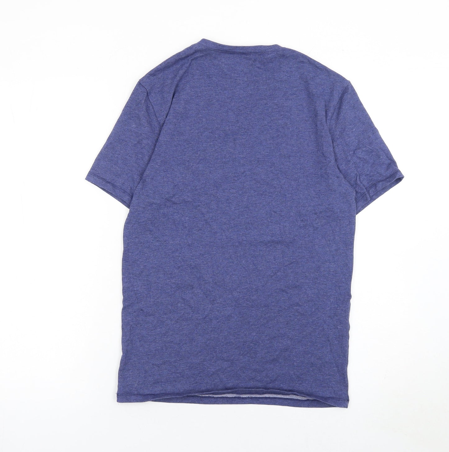 Decathlon Women Blue V-Neck Sports T-Shirt XS Lightweight Gym Top