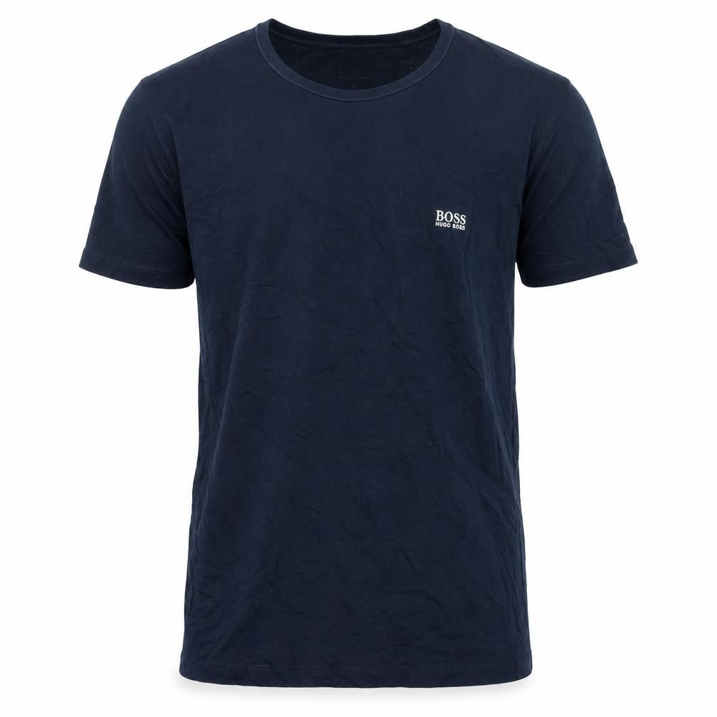 Hugo Boss Men's Blue Crew Neck Short Sleeve Cotton T-Shirt L