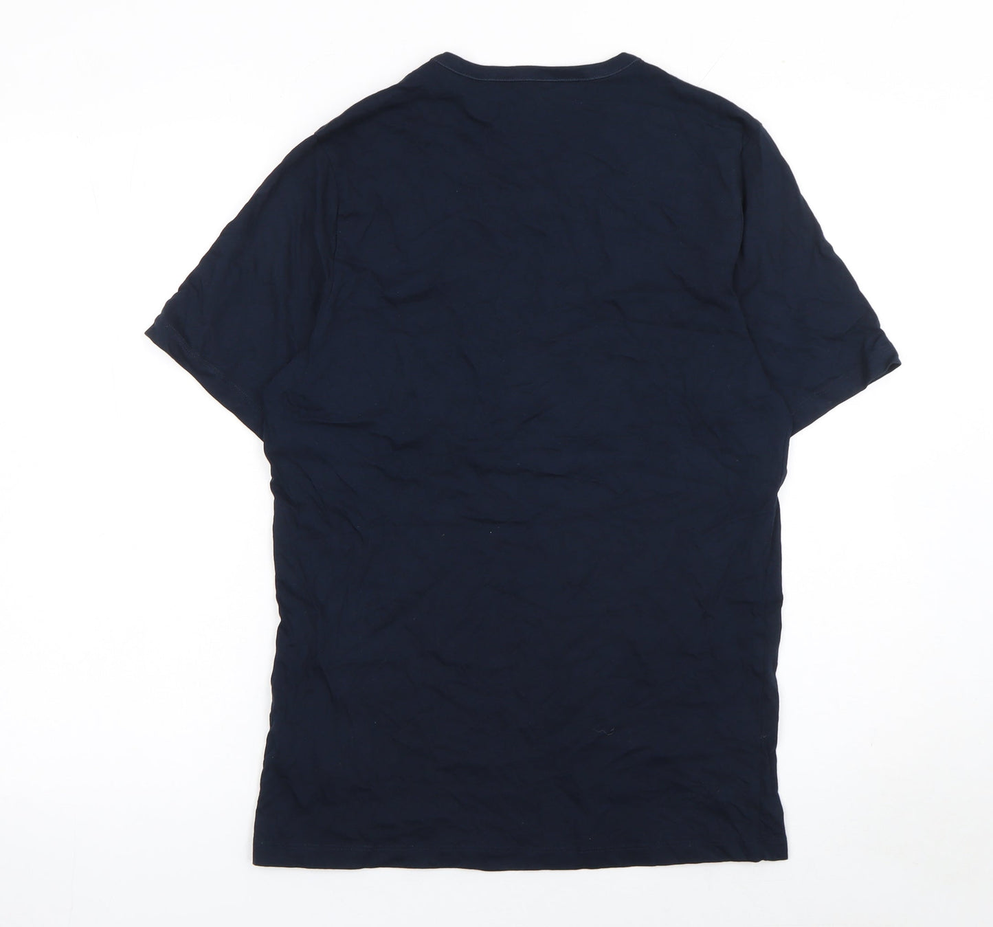 Hugo Boss Men's Blue Crew Neck Short Sleeve Cotton T-Shirt L