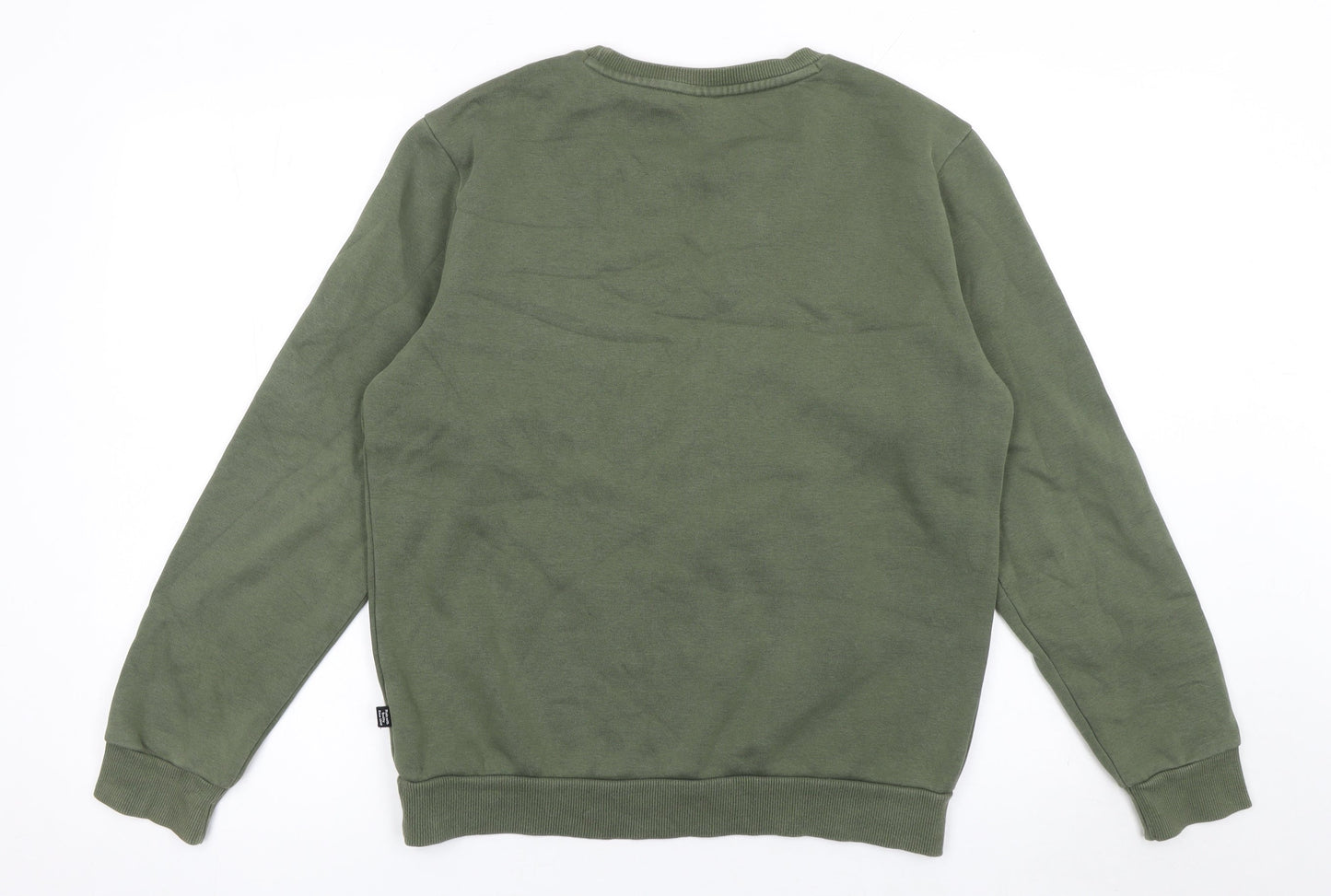 Puma Men's Green Small Crew Neck Pullover Sweatshirt