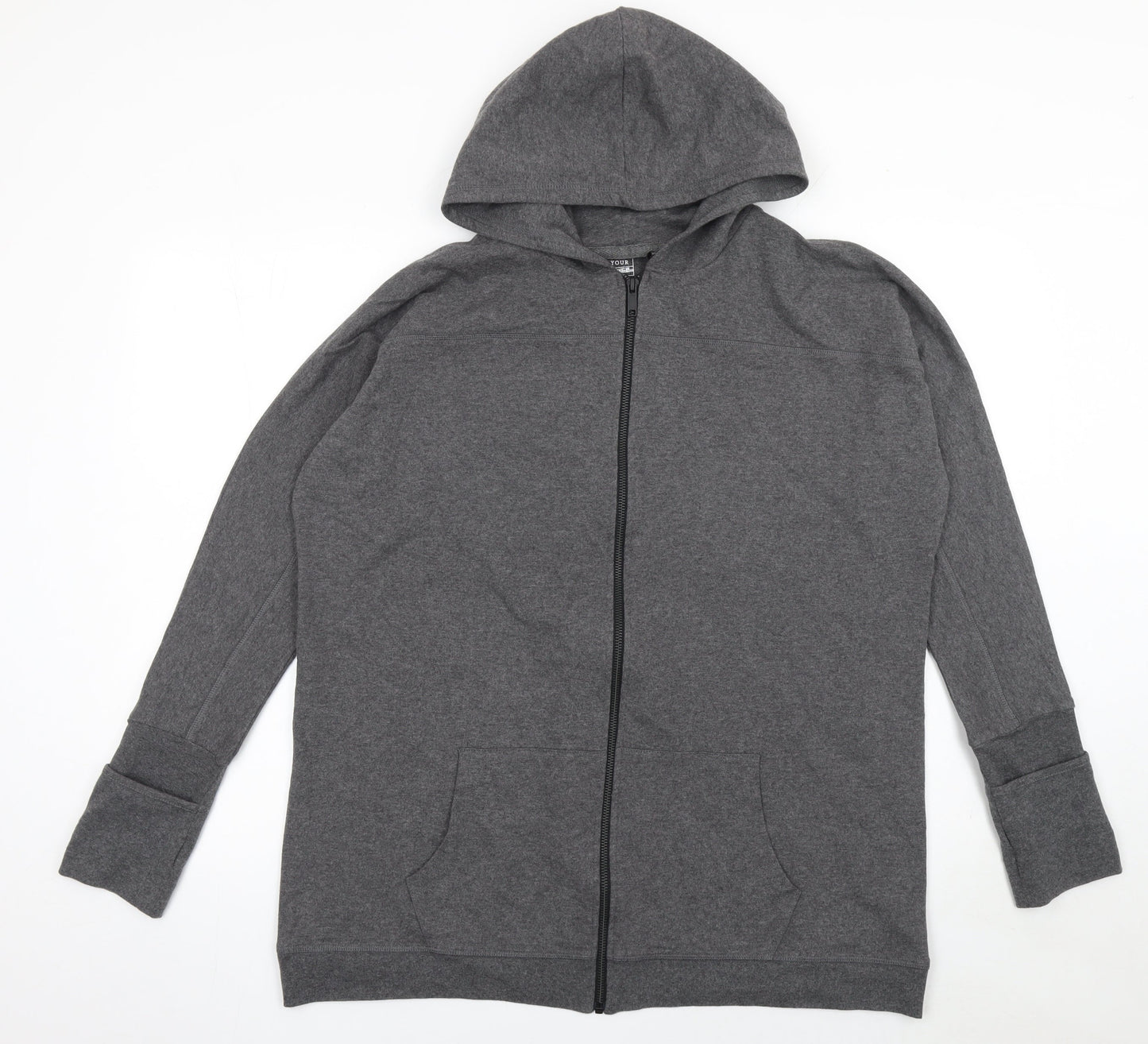 Mamas & Papas Womens Grey Full Zip Hoodie Size 16 Long Sleeve Casual