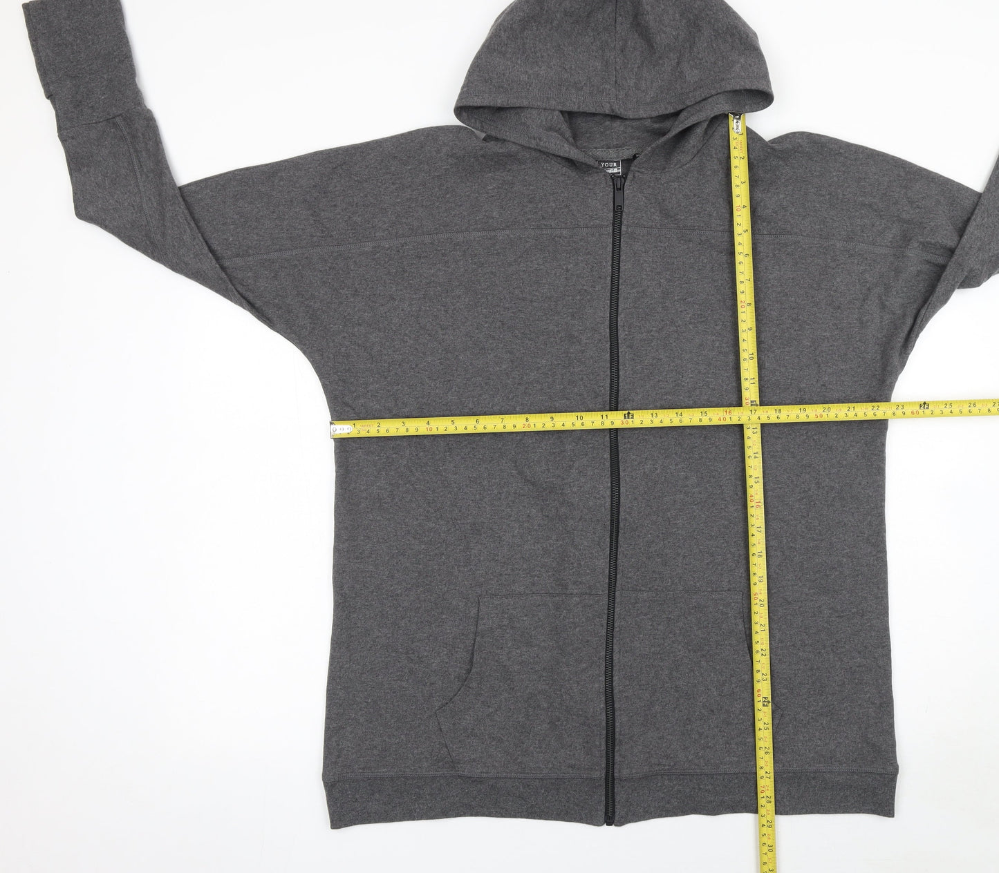 Mamas & Papas Womens Grey Full Zip Hoodie Size 16 Long Sleeve Casual