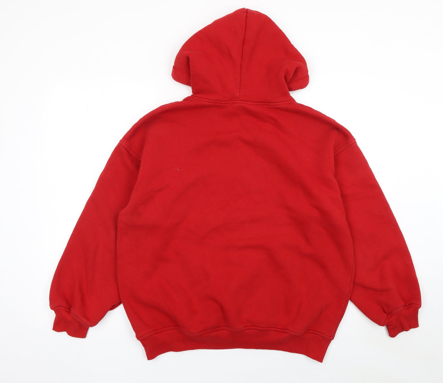 Misspap Womens Red Pullover Hoodie UK 6 Cotton Blend Casual