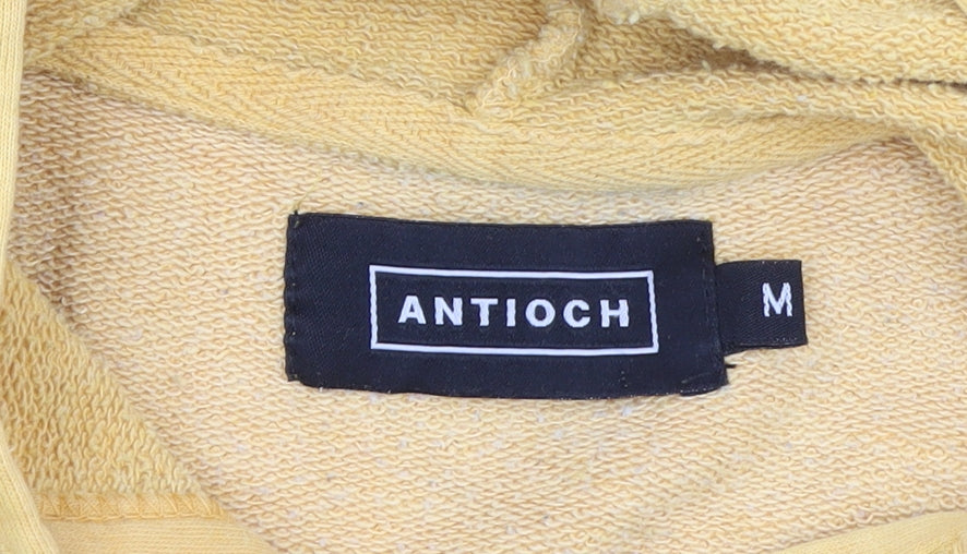 Antioch Women's Yellow Pullover Hoodie Medium Cotton Casual