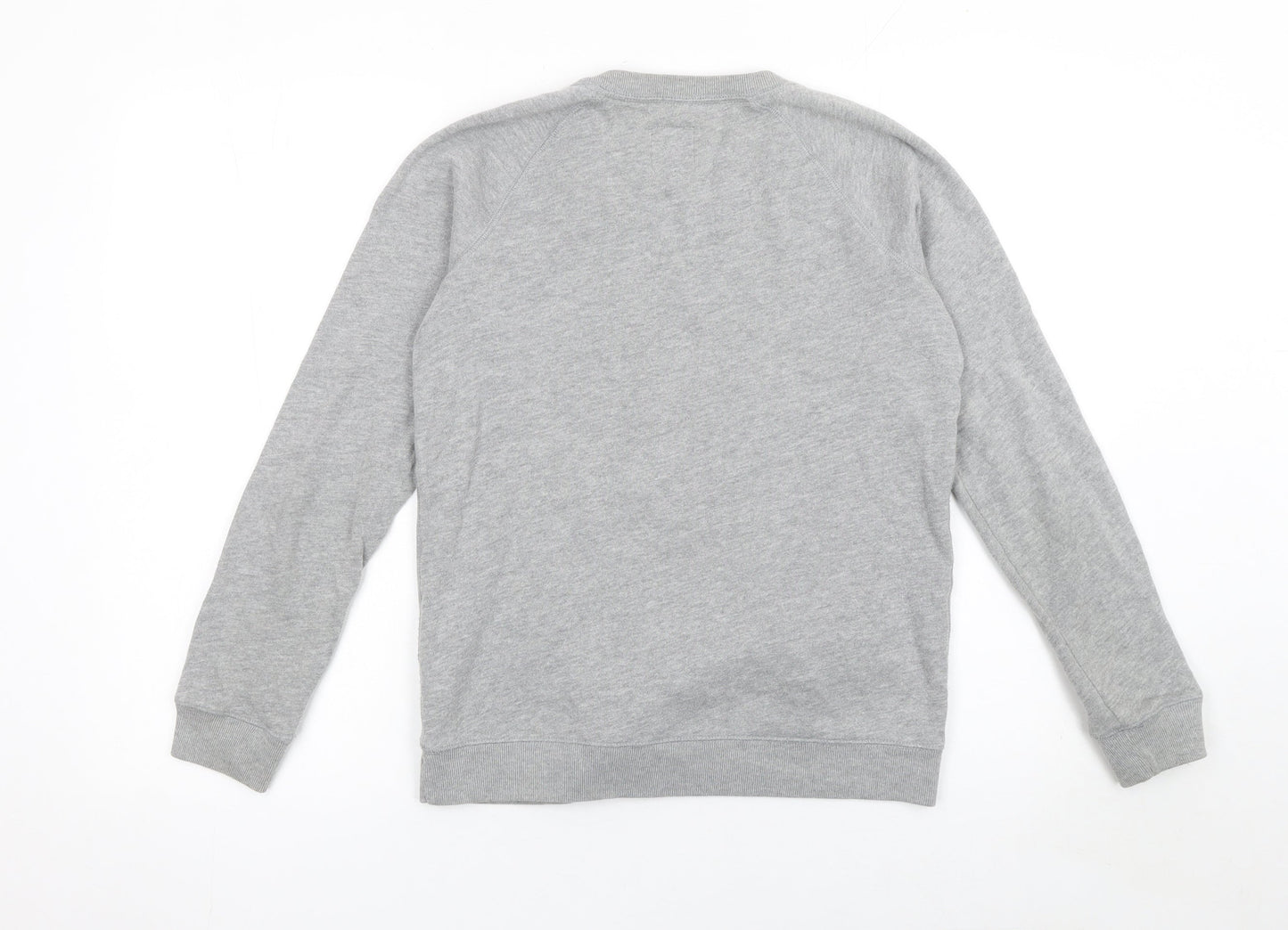 Jack Wills Womens Grey Cotton Blend Crew Neck Sweatshirt UK 10