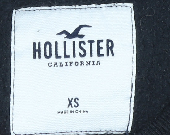 Hollister Men’s Black XS Logo Pullover Sweatshirt Crew Neck