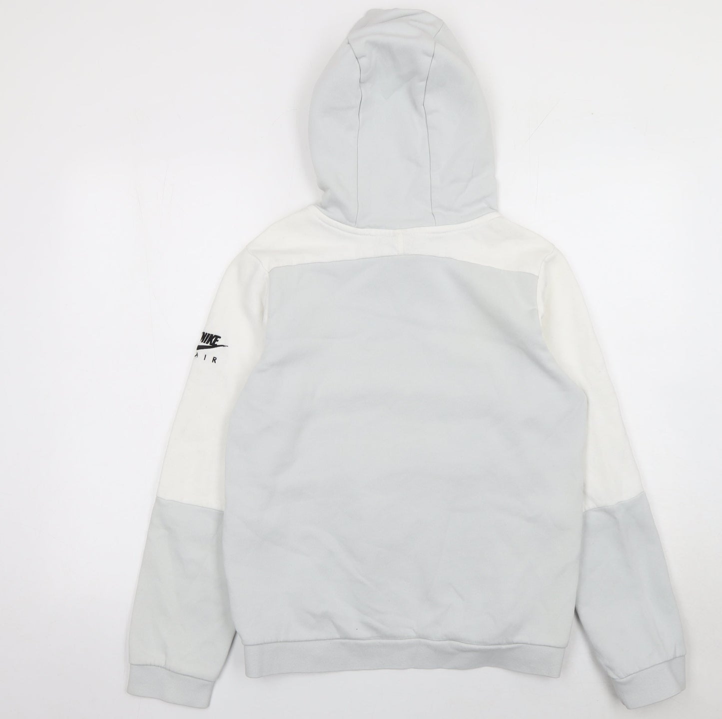 Nike Boys White Grey XL Pullover Hoodie Fleece Sweatshirt