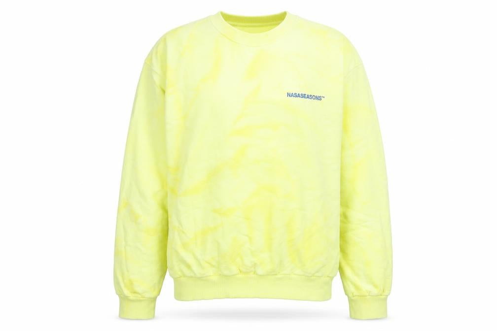 Nasaseasons Women's Yellow Cotton Crew Neck Sweatshirt Size L