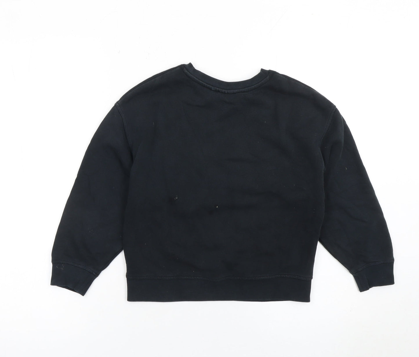 Next Girls Black Sequin 'You Can' Sweatshirt 8 Years Cotton Blend