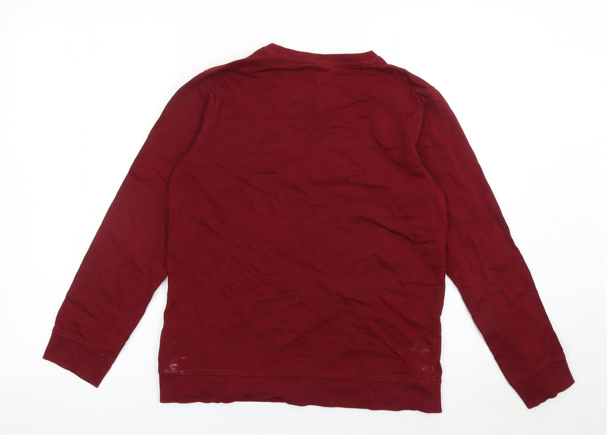 U.S. Polo Assn. Boys Red Pullover Sweatshirt 12-13 Years Crew Neck Logo Top