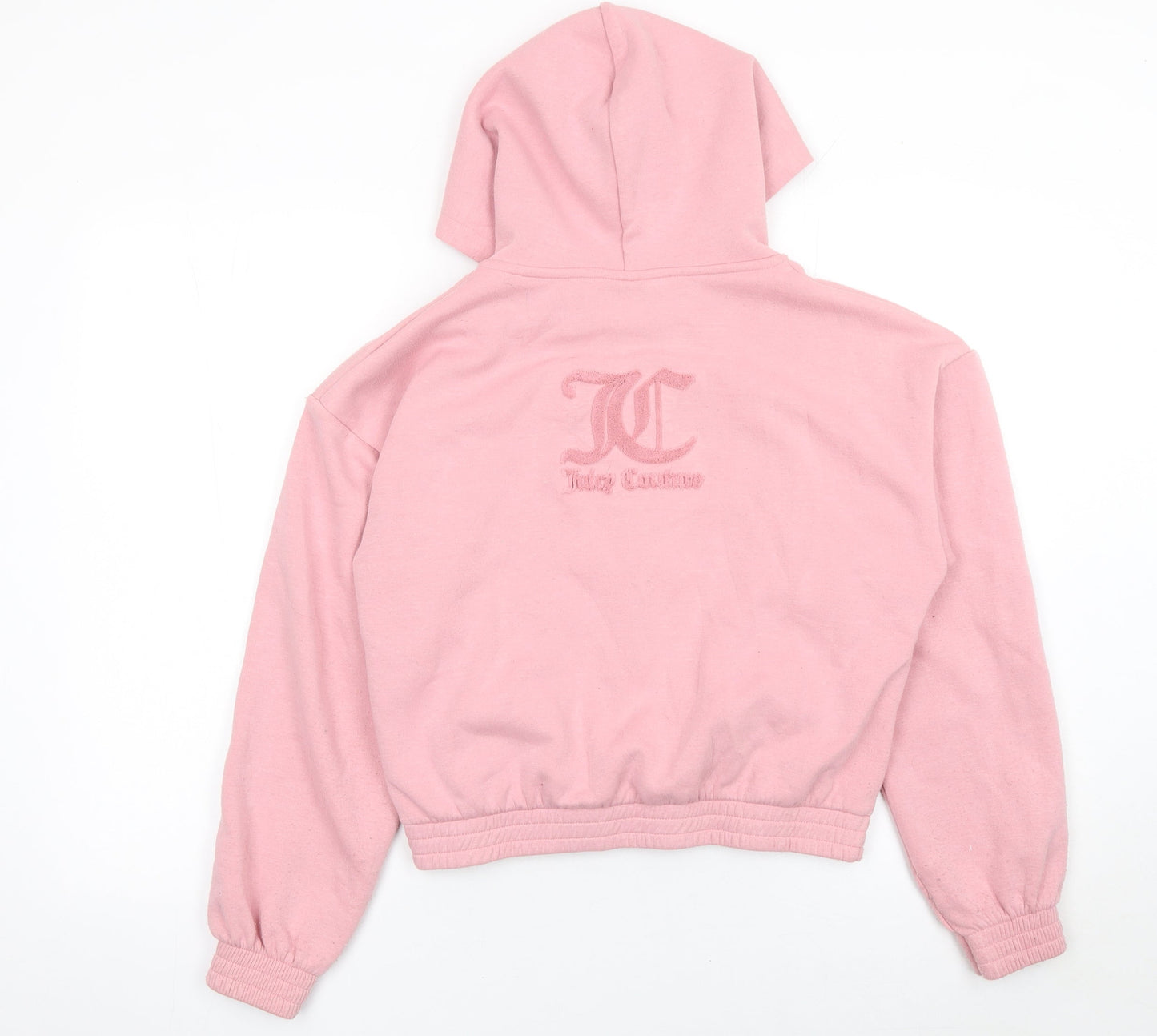 Juicy Couture Women Pink XS Full Zip Hoodie Sport Logo Embroidered
