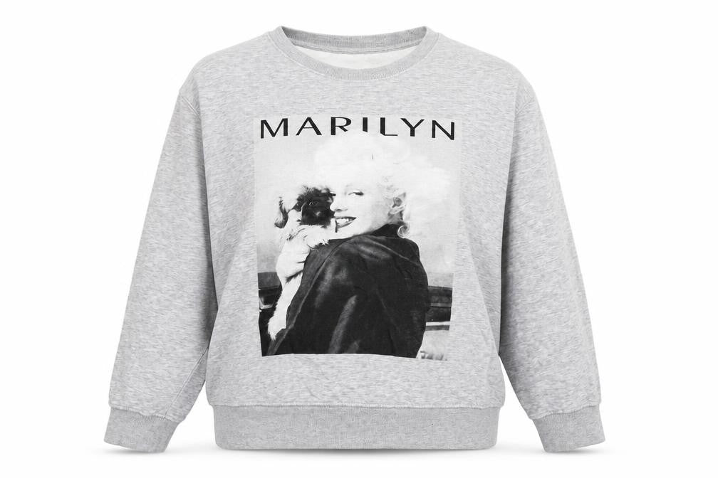 H&M Men's Grey Marilyn Graphic Print Pullover Sweatshirt XL