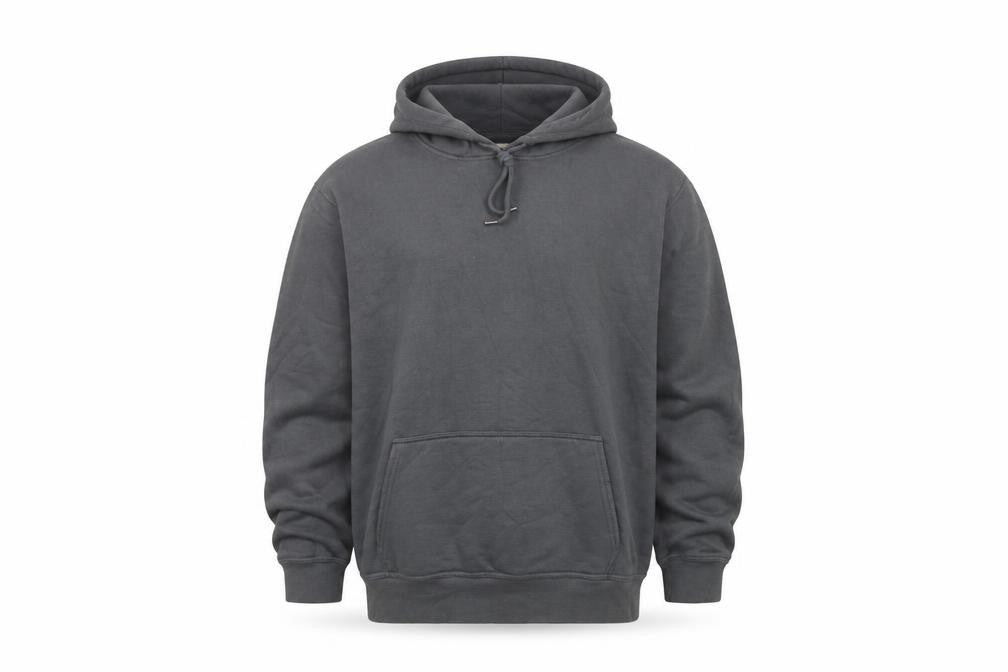 River Island Men's Grey Pullover Hoodie Size M Fleece Cotton Blend