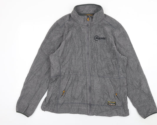 L.L. Bean Men’s Grey Fleece Full Zip Jacket Size L Regular Outdoor