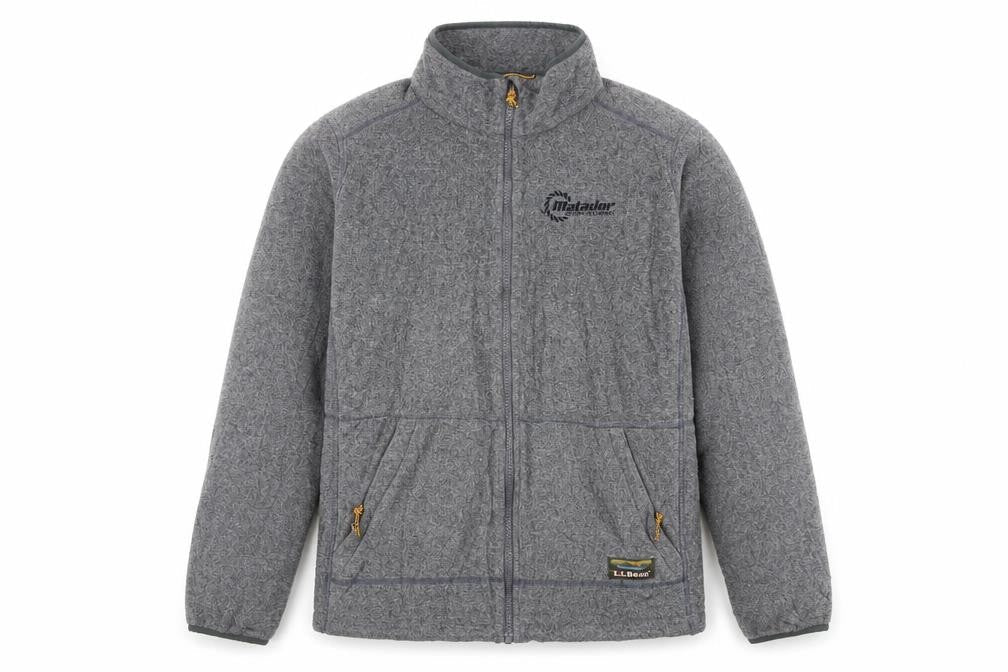 L.L. Bean Men’s Grey Fleece Full Zip Jacket Size L Regular Outdoor