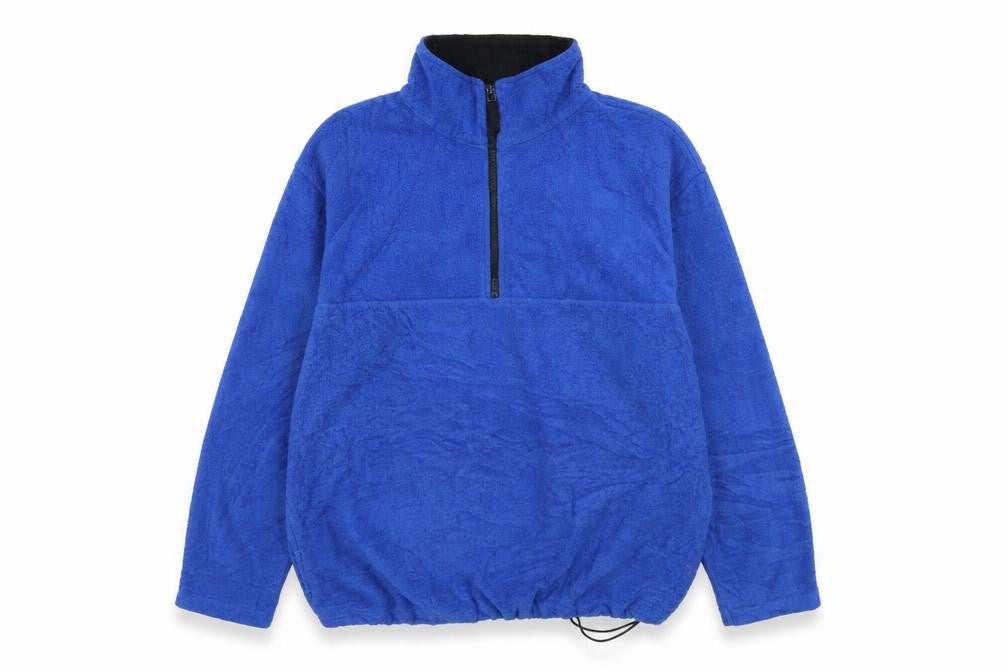 Kikomo Men's Blue Fleece 1/4 Zip Pullover Sweatshirt M