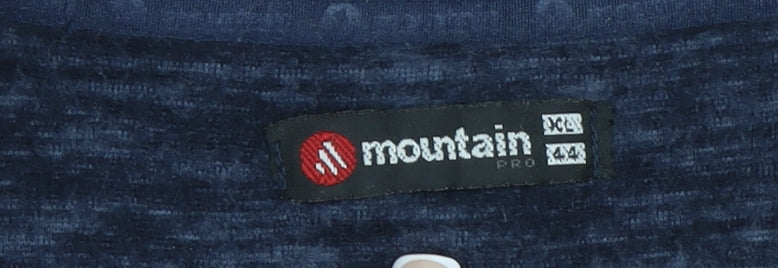 Mountain Pro Mens Blue 1/4 Zip Fleece Sweatshirt XL Outdoor Hiking