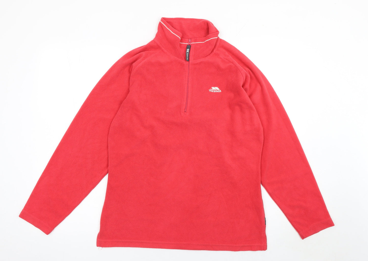 Trespass Women Red Fleece Pullover 1/2 Zip Sweatshirt Size L