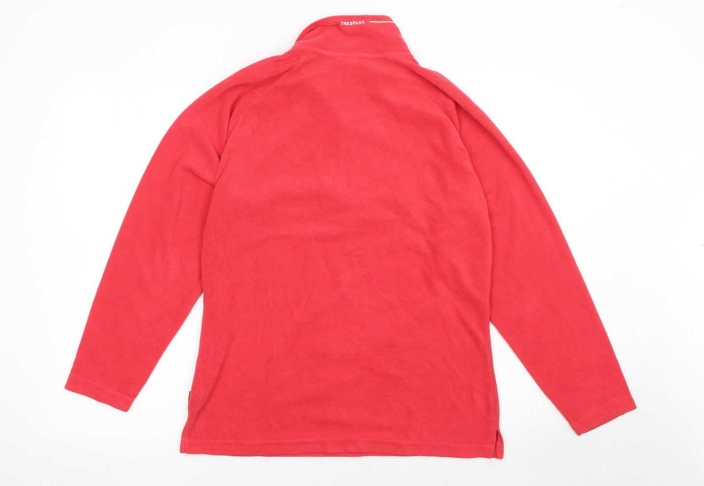 Trespass Women Red Fleece Pullover 1/2 Zip Sweatshirt Size L