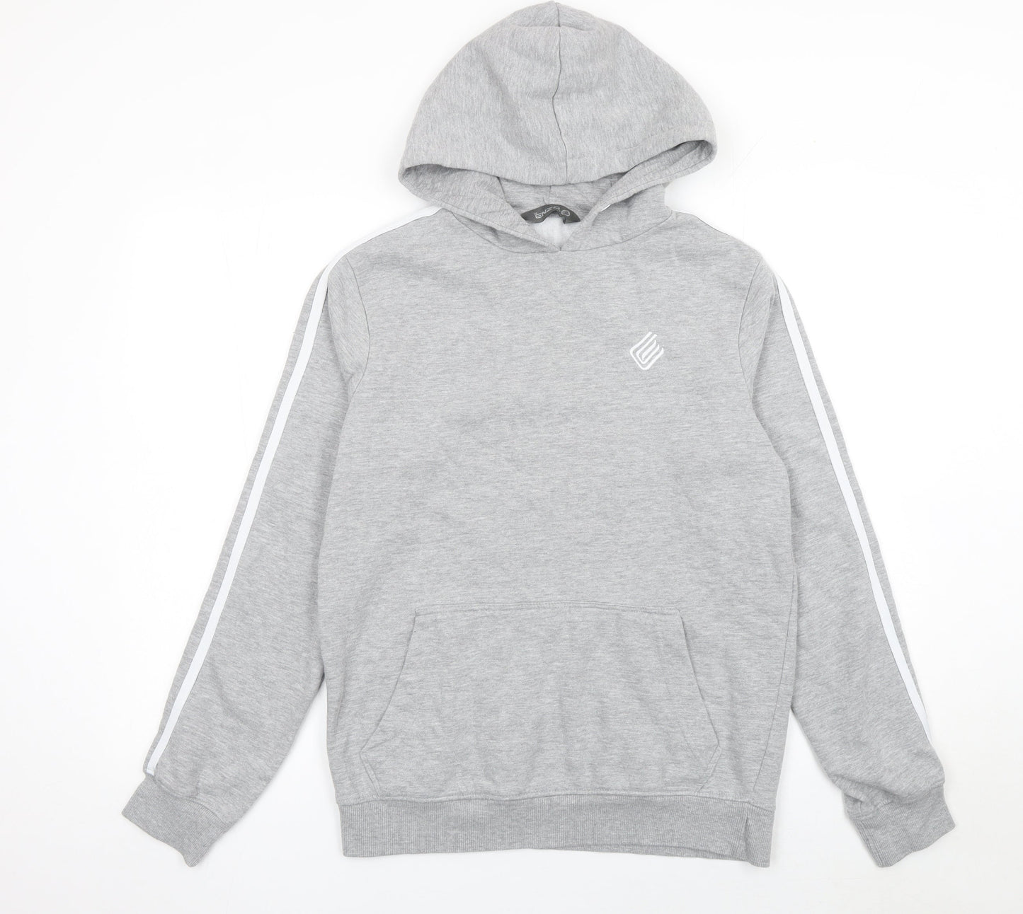 Enzo 989 Men's Grey Pullover Hoodie L Regular Fit Casual