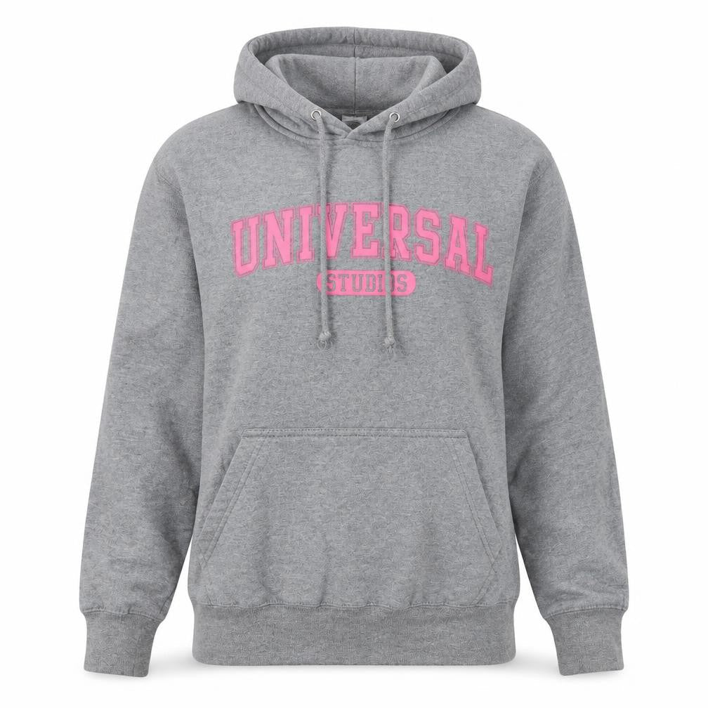 Universal Studios Women's Grey Hoodie Small Pullover Cotton Blend