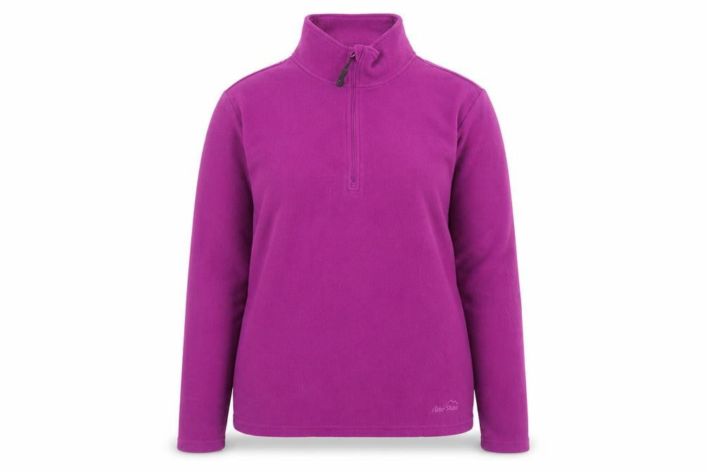 Peter Storm Women’s Purple Fleece 1/2 Zip Pullover Sweatshirt Size 12
