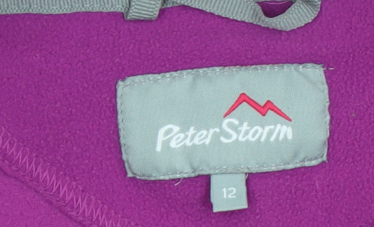 Peter Storm Women’s Purple Fleece 1/2 Zip Pullover Sweatshirt Size 12