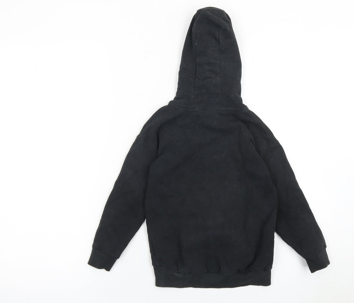 Next Boys Black Full Zip Hoodie Size 5 Years Fleece Cotton Blend