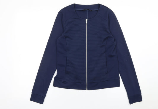 Top Secret Women Blue Size 8 Slim Fit Zip Jacket