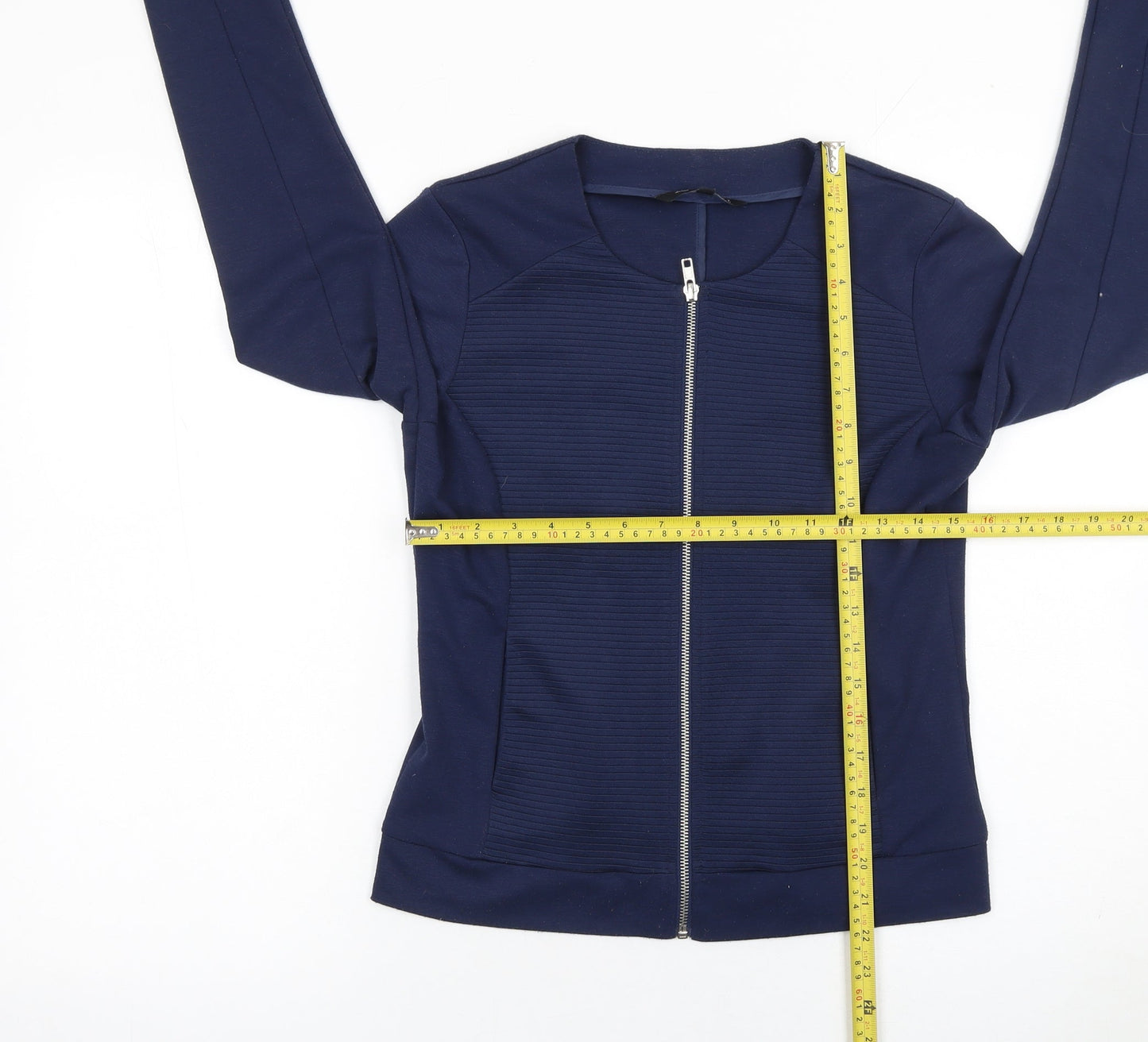 Top Secret Women Blue Size 8 Slim Fit Zip Jacket