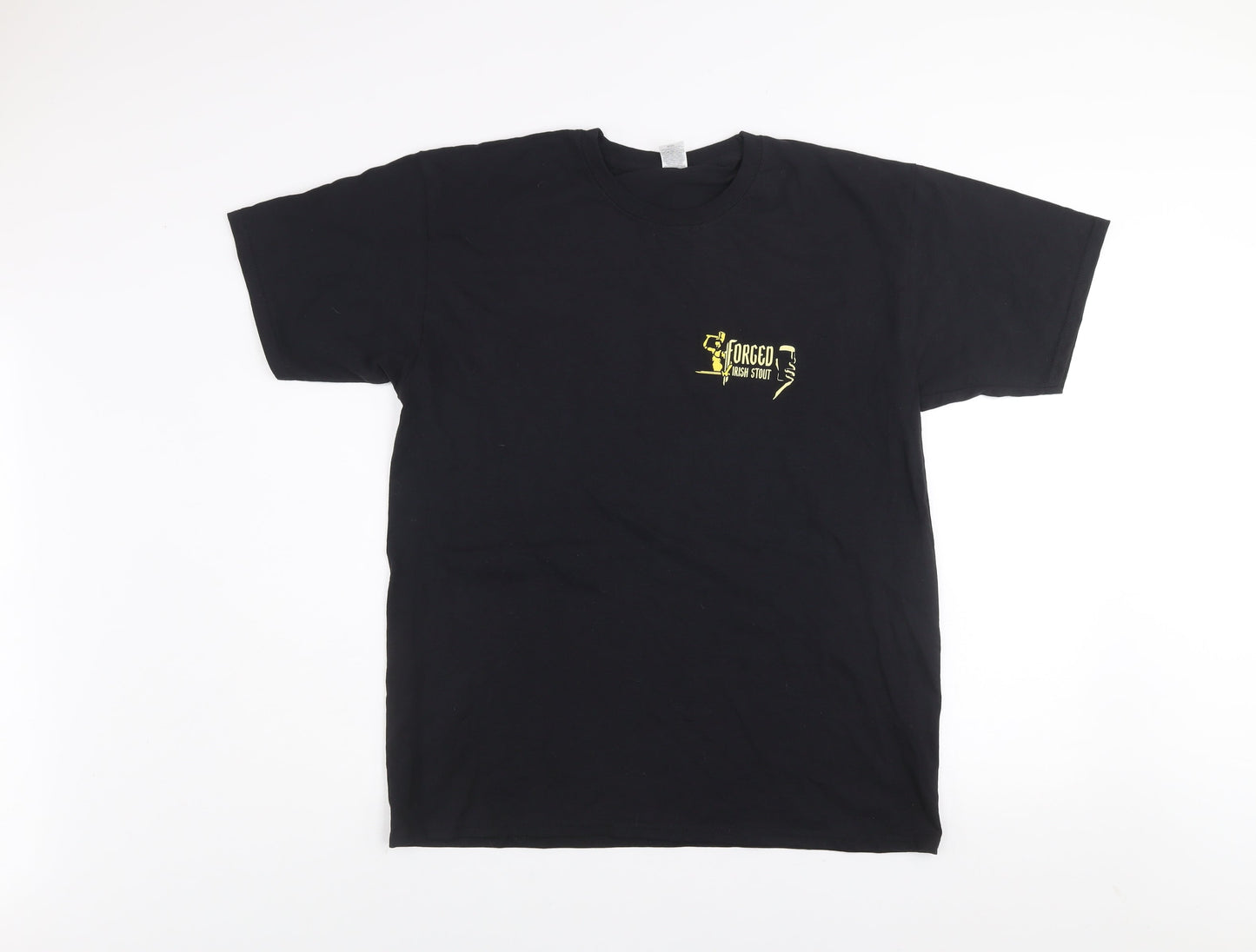 Fruit of the Loom Men's Black L Beer Sports Graphic T-Shirt