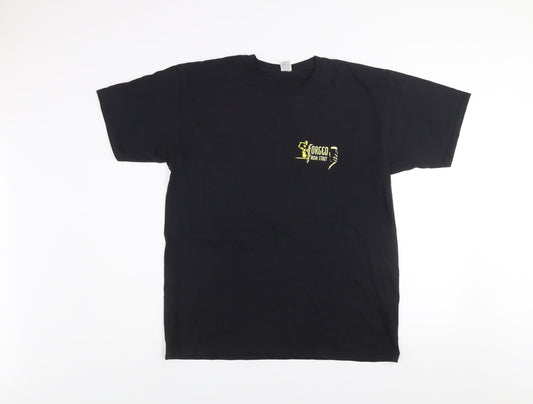 Fruit of the Loom Men's Black L Beer Sports Graphic T-Shirt