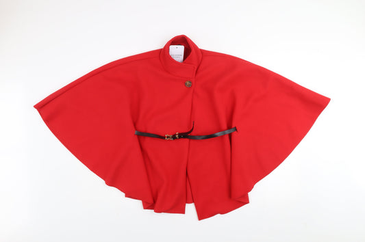 Maia Hemera Women’s Red Cape High Neck Belted Polyester One Size