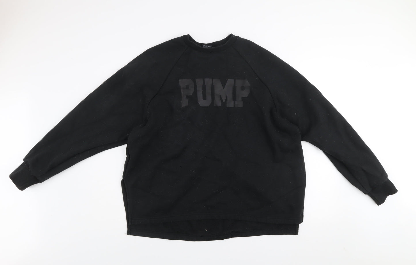 Pump Iron Men's Black Crew Neck Gym Sweatshirt Size S