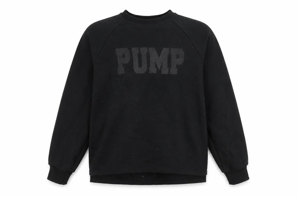 Pump Iron Men's Black Crew Neck Gym Sweatshirt Size S