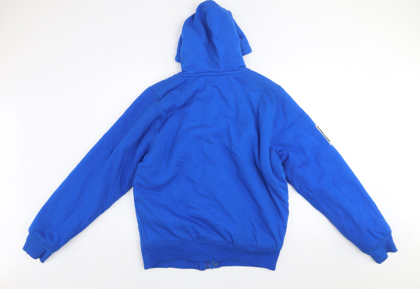 Smith & Jones Men's Blue L Hooded Casual Varsity Jacket