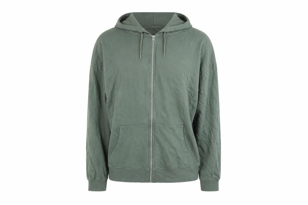 ASOS DESIGN Womens Green Size 8 Full Zip Hooded Cotton Basic Jacket