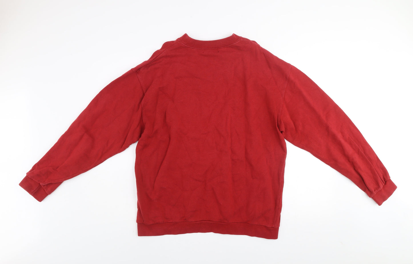 Hawkshead Men's Red Cotton Crew Neck Pullover Sweatshirt Size L