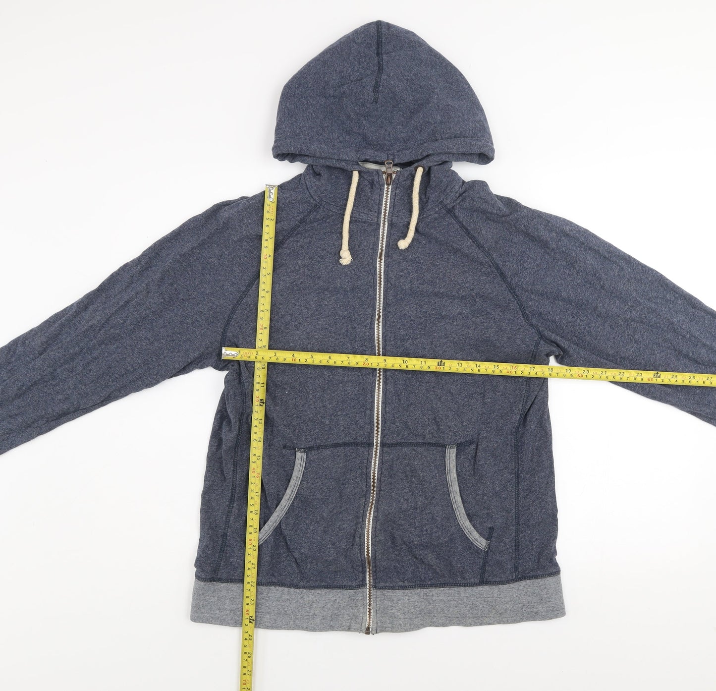 Next Men's Blue Cotton Full Zip Hooded Active Jacket Size L