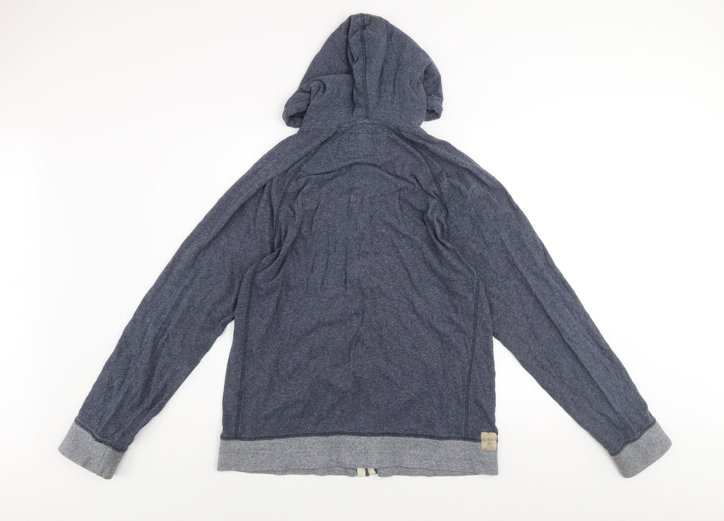 Next Men's Blue Cotton Full Zip Hooded Active Jacket Size L