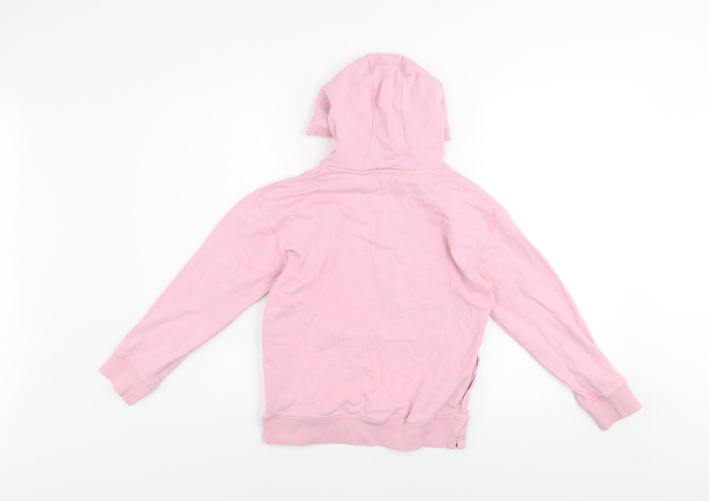John Lewis Girls Pink Cotton Pullover Hoodie Age 10 Years