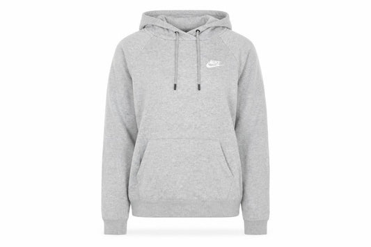 Nike Women Grey Pullover Hoodie XS Cotton Blend Casual Sweatshirt