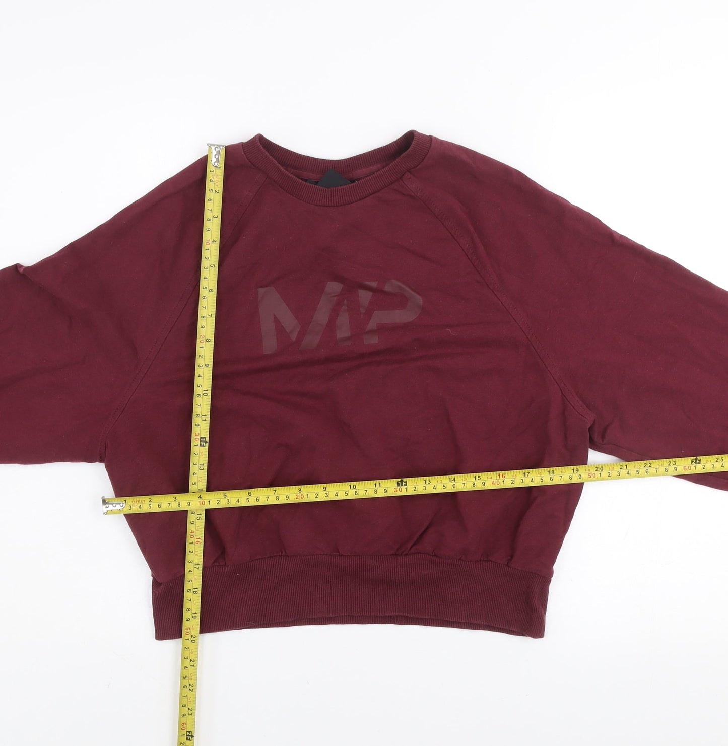 MP Womens Burgundy Crew Neck Pullover Sweatshirt Size M