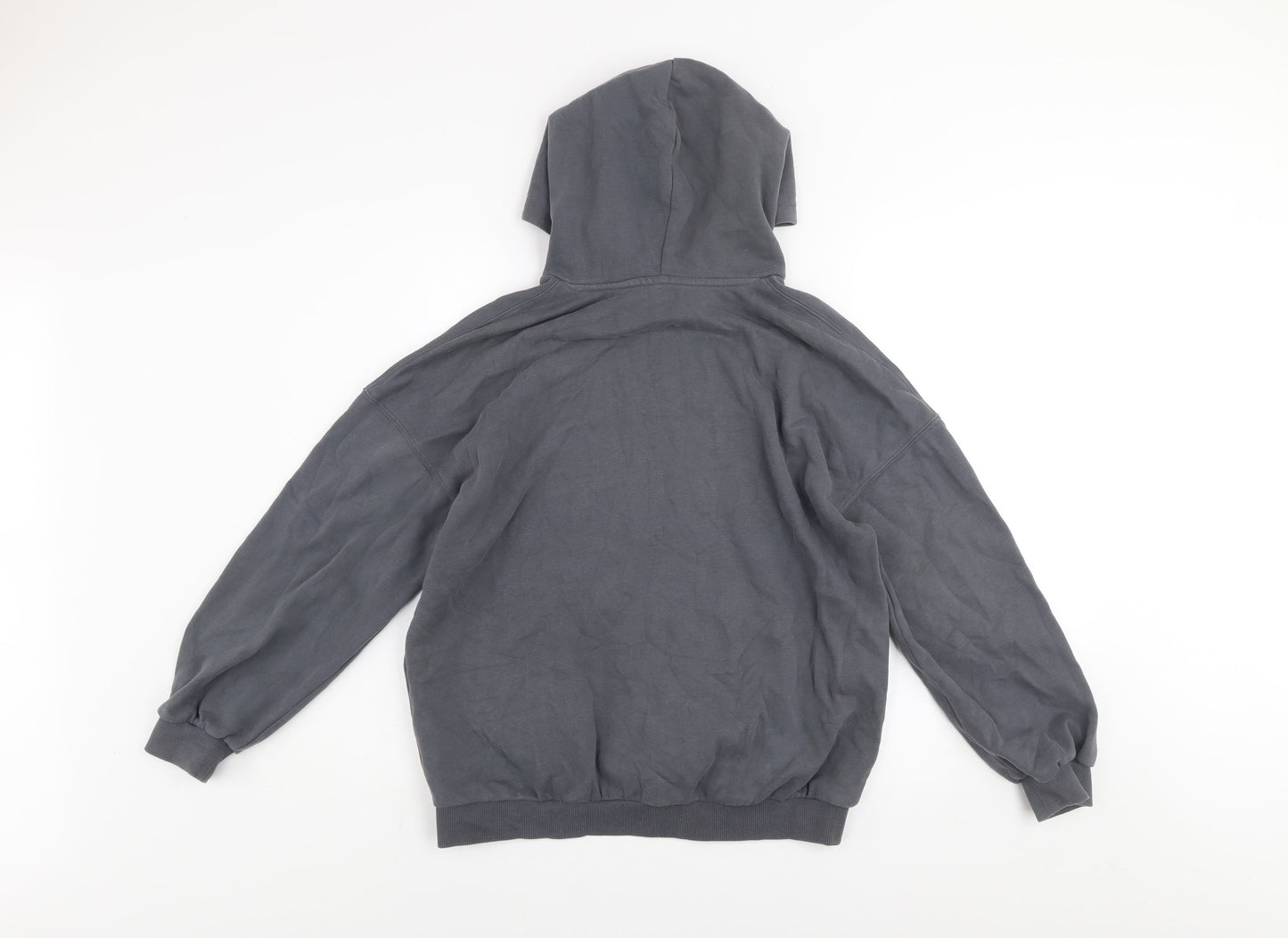 Marks and Spencer Girls Grey Pullover Hoodie 13-14 Years Cotton Blend