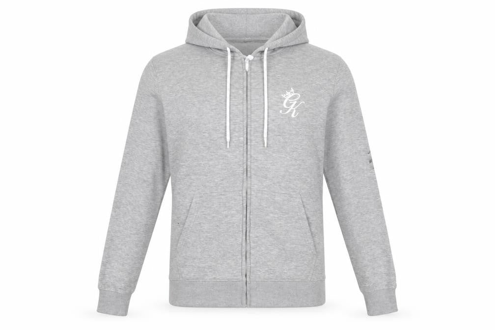 Gym King Men's Grey Large Full Zip Hoodie Jacket