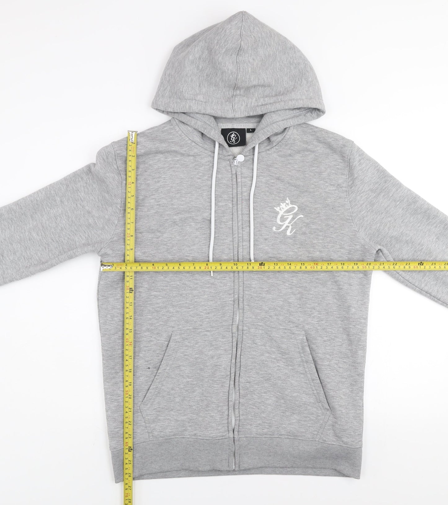 Gym King Men's Grey Large Full Zip Hoodie Jacket