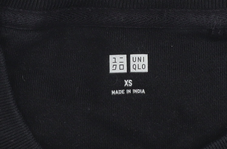 Uniqlo Men’s Black XS Pullover Crew Neck Cotton Sweatshirt